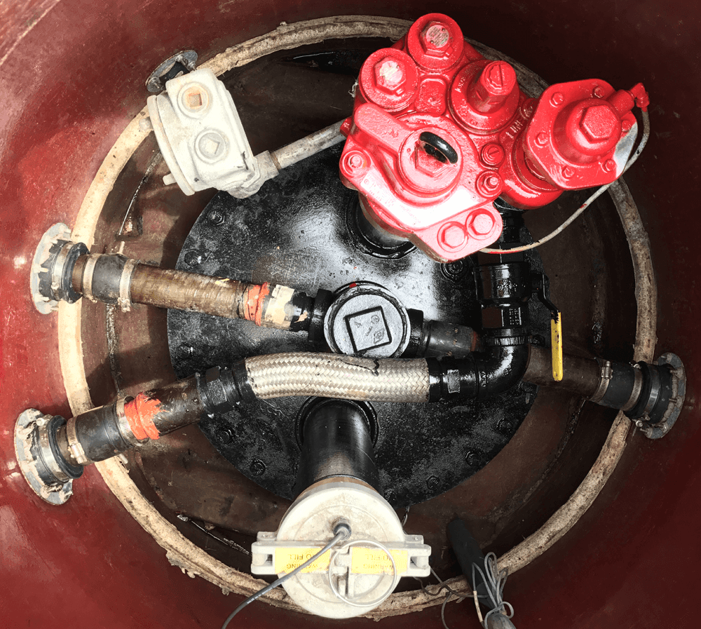 freshly restored stp sump piping and other elements